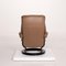 Brown Leather Mayfair Armchair & Stool from Stressless, Set of 2, Image 12