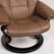 Brown Leather Mayfair Armchair & Stool from Stressless, Set of 2 4