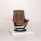 Brown Leather Mayfair Armchair & Stool from Stressless, Set of 2, Image 8