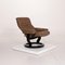 Brown Leather Mayfair Armchair & Stool from Stressless, Set of 2 9