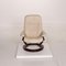 Cream Leather Consul Armchair & Stool from Stressless, Set of 2 10