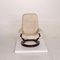 Cream Leather Consul Armchair & Stool from Stressless, Set of 2, Image 10