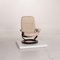 Cream Leather Consul Armchair & Stool from Stressless, Set of 2 8