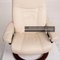 Cream Leather Consul Armchair & Stool from Stressless, Set of 2 5