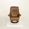 Fauteuil Vision en Cuir Marron et Tabouret de Stressless, Set de 2 8