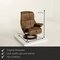 Brown Leather Vision Armchair & Stool from Stressless, Set of 2 2