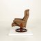 Brown Leather Vision Armchair & Stool from Stressless, Set of 2 11