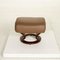 Brown Leather Vision Armchair & Stool from Stressless, Set of 2 13