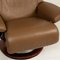Brown Leather Vision Armchair & Stool from Stressless, Set of 2 4