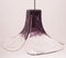 Lampe à Suspension Violette Modèle LS185 par Carlo Nason pour Mazzega 8