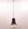 Lampe à Suspension Violette Modèle LS185 par Carlo Nason pour Mazzega 5