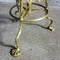 Jugendstil Stehlampe mit Tisch mit Alabasterblatt in Gold 12