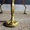 Art Nouveau Floor Lamp with Table with Alabaster Leaf in Gold 10