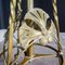 Lampadaire Art Nouveau avec Table avec Feuille d'Albâtre en Or 11