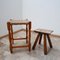 French Oak Mid-Century Low Stool or Side Table, 1950s, Image 3