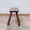 French Oak Mid-Century Low Stool or Side Table, 1950s, Image 8