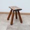 French Oak Mid-Century Low Stool or Side Table, 1950s, Image 7