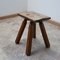 French Oak Mid-Century Low Stool or Side Table, 1950s, Image 1