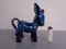 Blue Italian Ceramic Donkey, 1960s 1