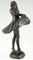 Scultura Art Déco in bronzo di Enrico Manfredo per Palma-Falco, Immagine 3