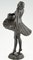 Art Deco Bronzeskulptur einer Tänzerin von Enrico Manfredo für Palma-Falco 8