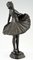 Art Deco Bronzeskulptur einer Tänzerin von Enrico Manfredo für Palma-Falco 6