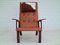 Danish Cognac Leather and Cowhide Armchair, 1970s 2