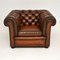 Fauteuil Chesterfield Style Victorien en Cuir, 1950s 1