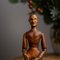Antique French Carved Wood Figure, Image 5