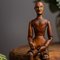 Antique French Carved Wood Figure, Image 2