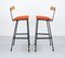 Program Barstools with Orange Seats by Frank Guille for Kandya, 1950s, Set of 2 8
