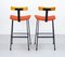 Program Barstools with Orange Seats by Frank Guille for Kandya, 1950s, Set of 2 5