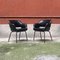 Italian Modern Black Leather Armchairs from Cassina, 1970s, Set of 2 1