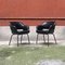 Italian Modern Black Leather Armchairs from Cassina, 1970s, Set of 2, Image 1