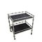 Faux Bamboo Bar Trolley With Faux Slate Shelves, Image 1