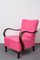 Art Deco Pink Armchairs, 1920s, Set of 2 5