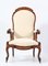 Butaca victoriana de madera satinada con respaldo alto o silla Voltaire, década de 1860, Imagen 3