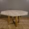 Golden Brass, Chrome and Travertine Dining Table, 1970s, Image 8