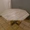 Golden Brass, Chrome and Travertine Dining Table, 1970s, Image 3