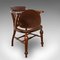 Antique English Mahogany Captain's Chair 10