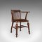 Antique English Mahogany Captain's Chair, Image 1