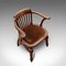 Antique English Mahogany Captain's Chair, Image 8