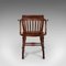 Antiker Englischer Captain's Chair aus Mahagoni 6