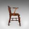 Antique English Mahogany Captain's Chair, Image 4