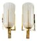 Italian Murano Glass and Brass Sconces, 1990s, Set of 2 1