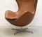 Cognac Egg Chair and Ottoman by Arne Jacobsen for Fritz Hansen, 2000s, Set of 2 5