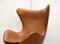 Cognac Egg Chair and Ottoman by Arne Jacobsen for Fritz Hansen, 2000s, Set of 2 6