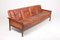 Dänisches Mid-Century Sofa aus patiniertem Leder & massivem Palisander, 1950er 8