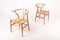 Wishbone Chairs in Patinated Oak by Hans Wegner, 1960s, Set of 6, Image 4