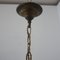 Lampe à Suspension Antique en Verre Opalin Bicolore, France 5